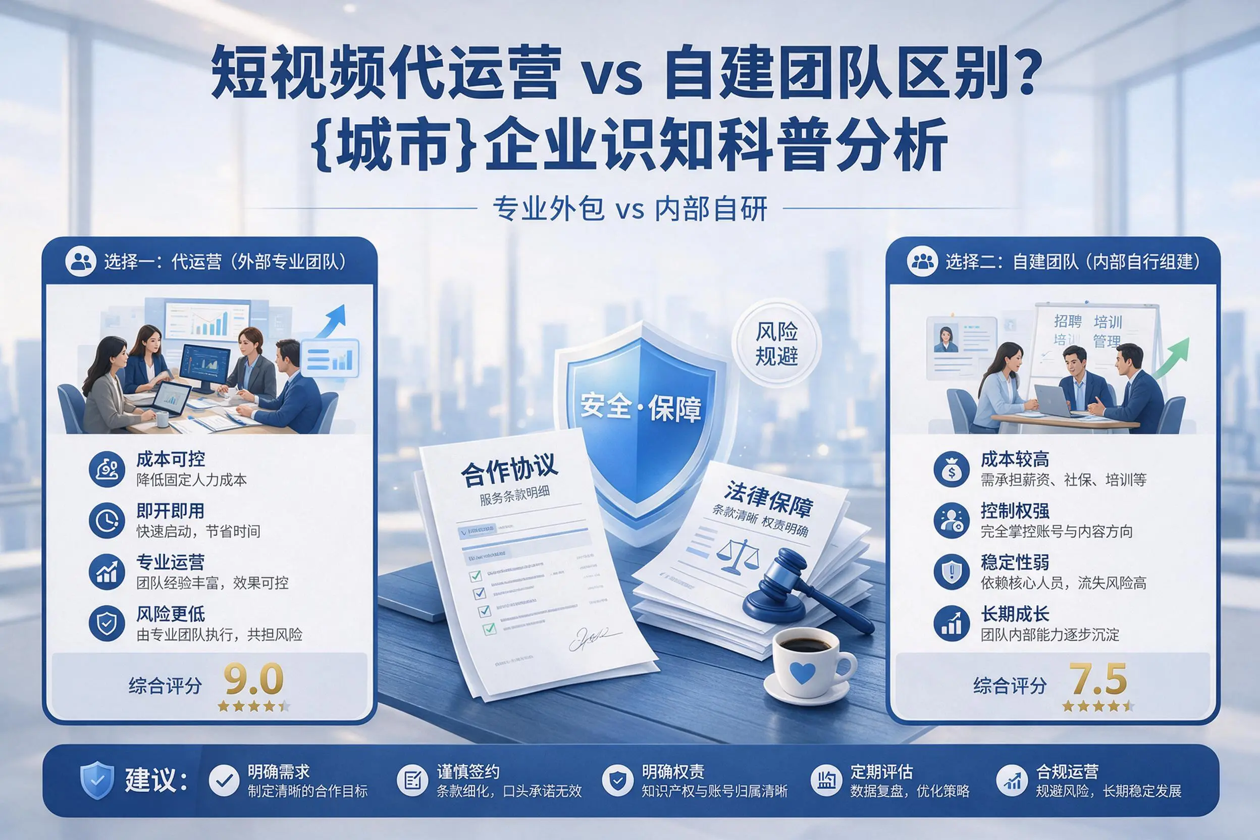 短视频代运营与自建团队区别？丹东企业认知科普分析