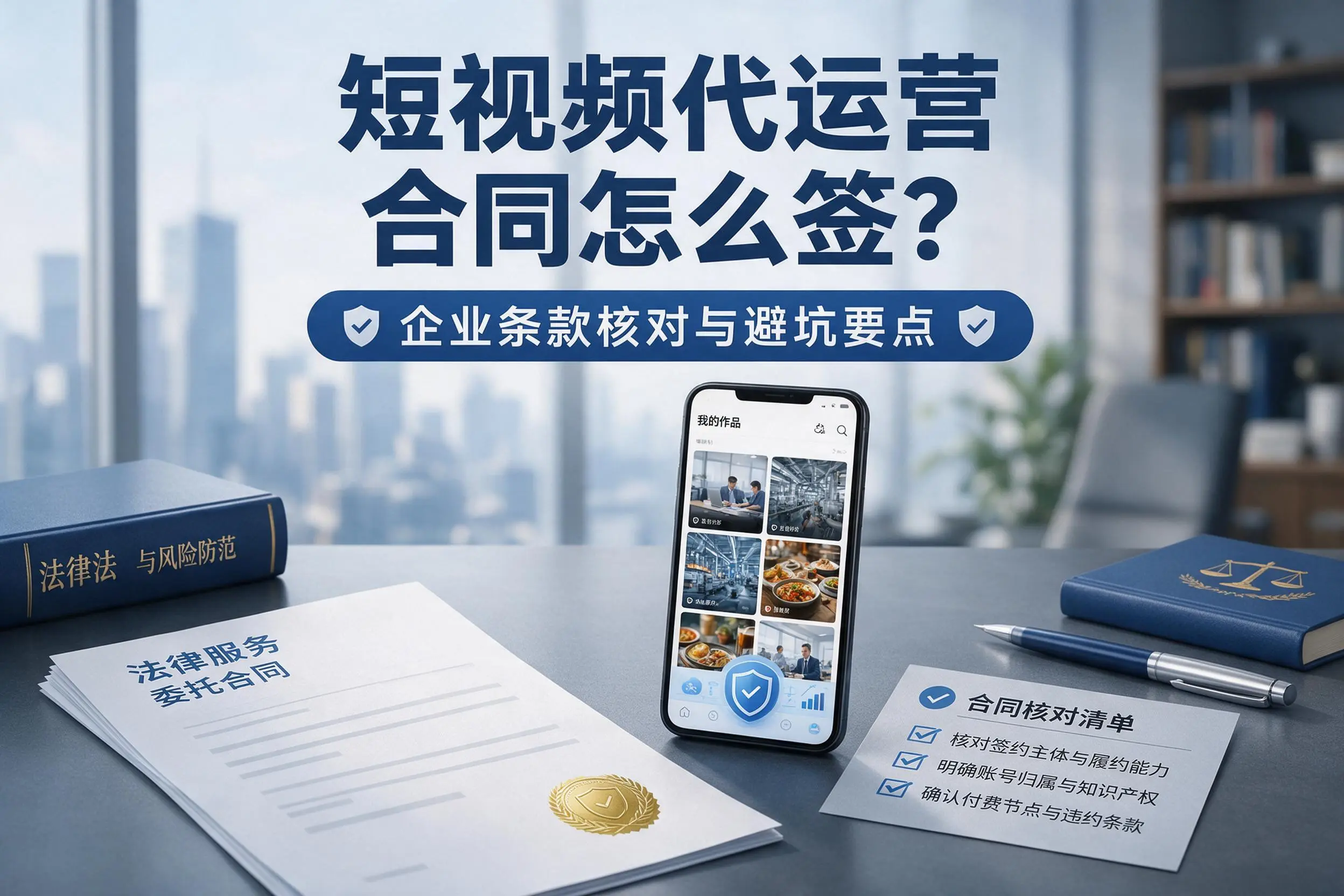 短视频代运营合同怎么签？丹东企业条款核对与避坑要点
