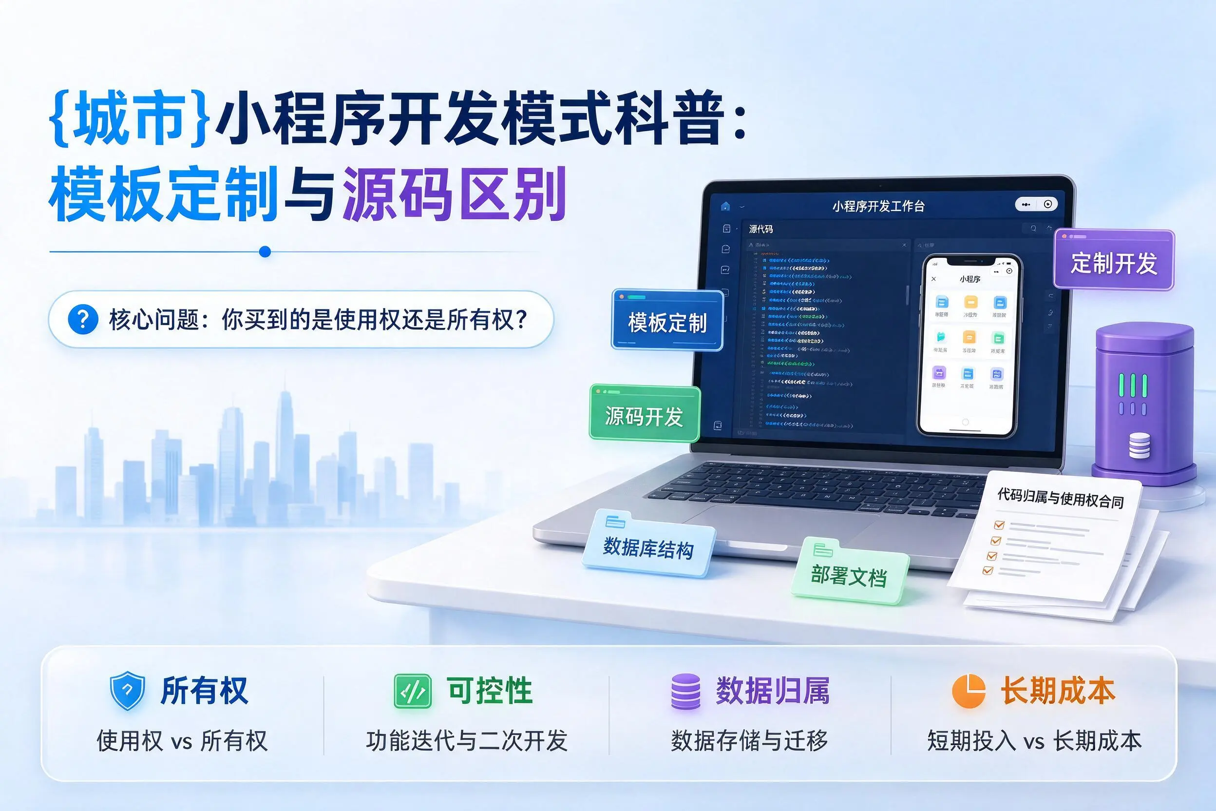 丹东小程序开发模式科普:模板定制与源码区别