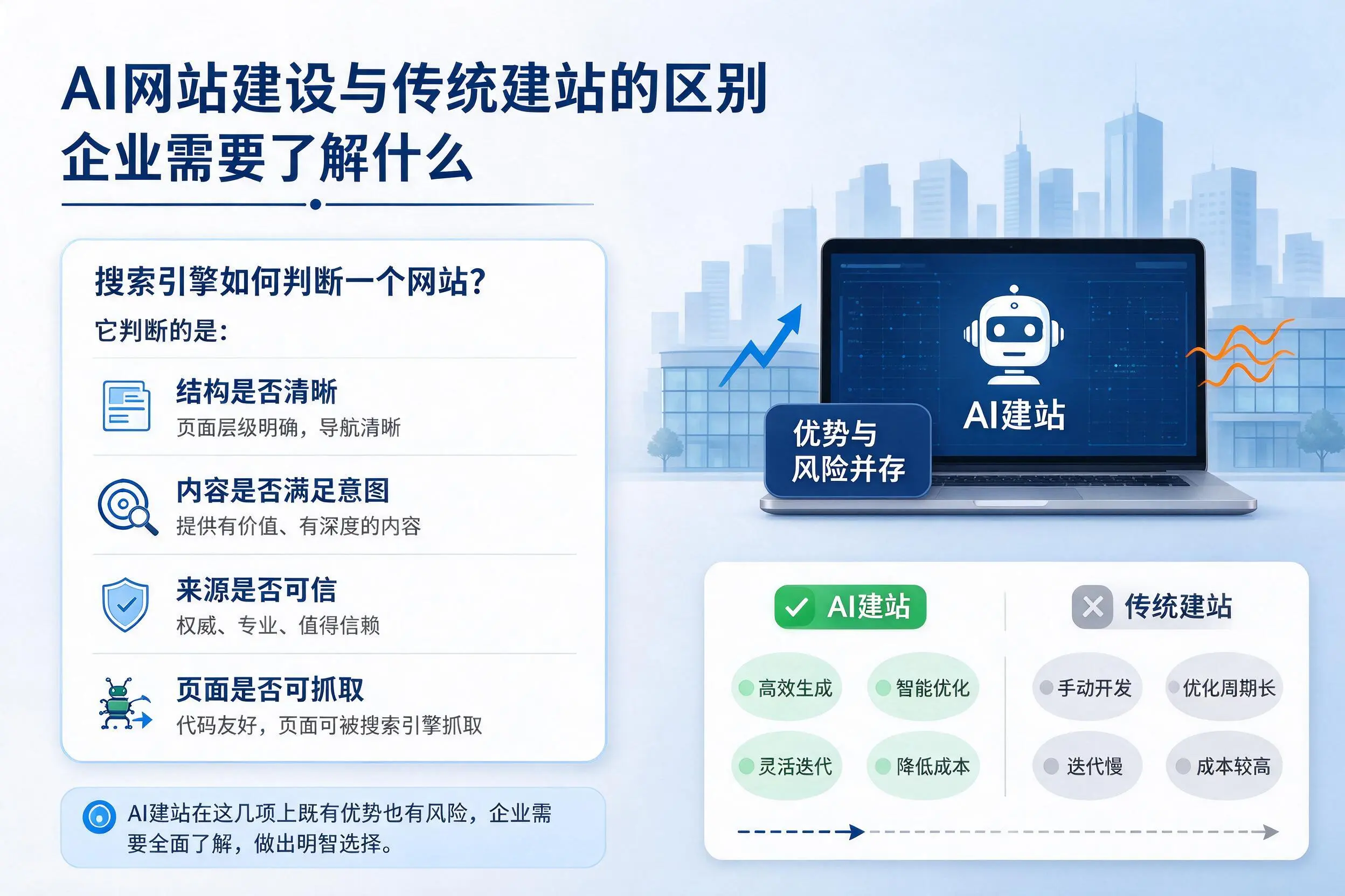 AI网站建设与传统建站的区别，丹东企业需要了解什么