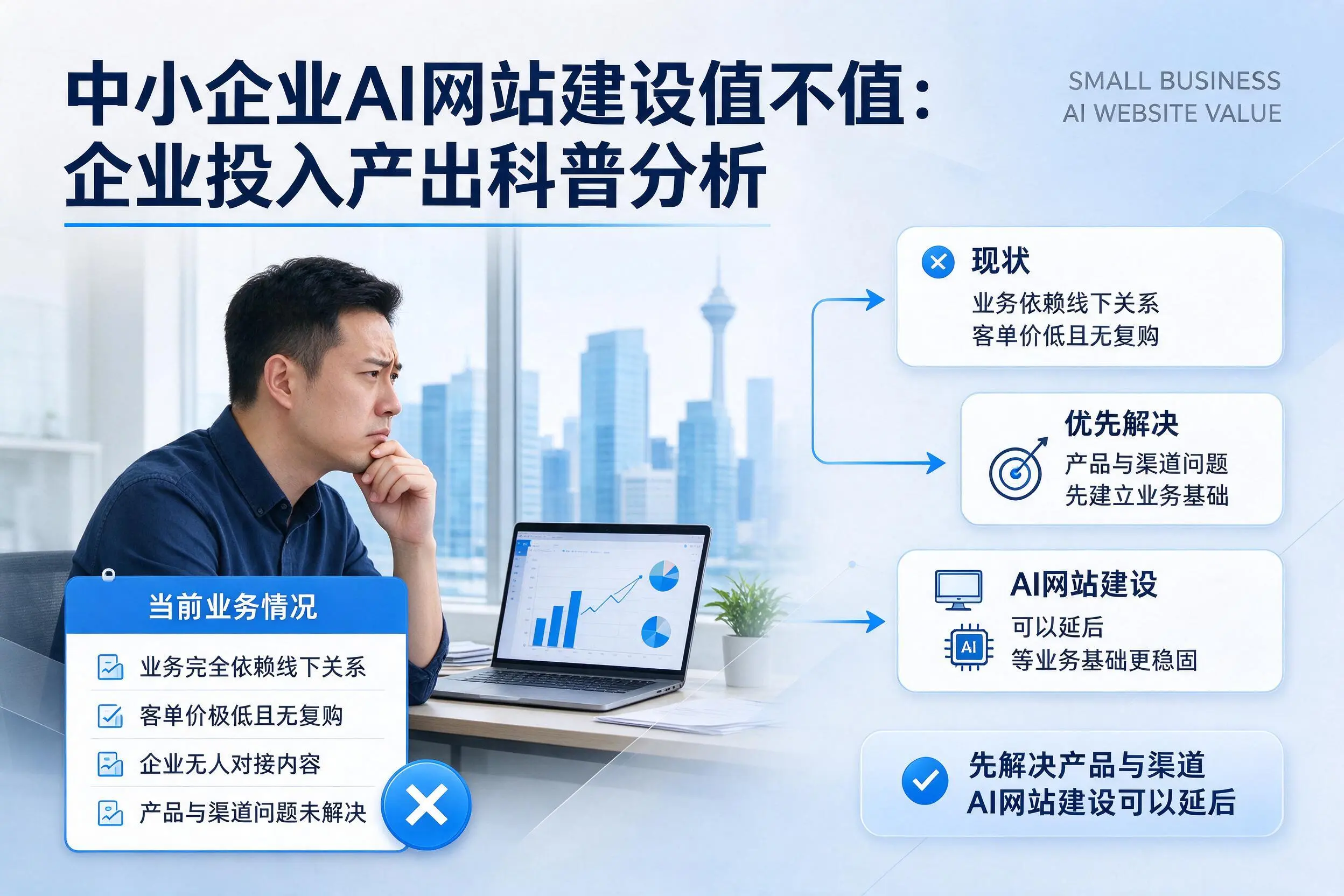 中小企业AI网站建设值不值：丹东企业投入产出科普分析
