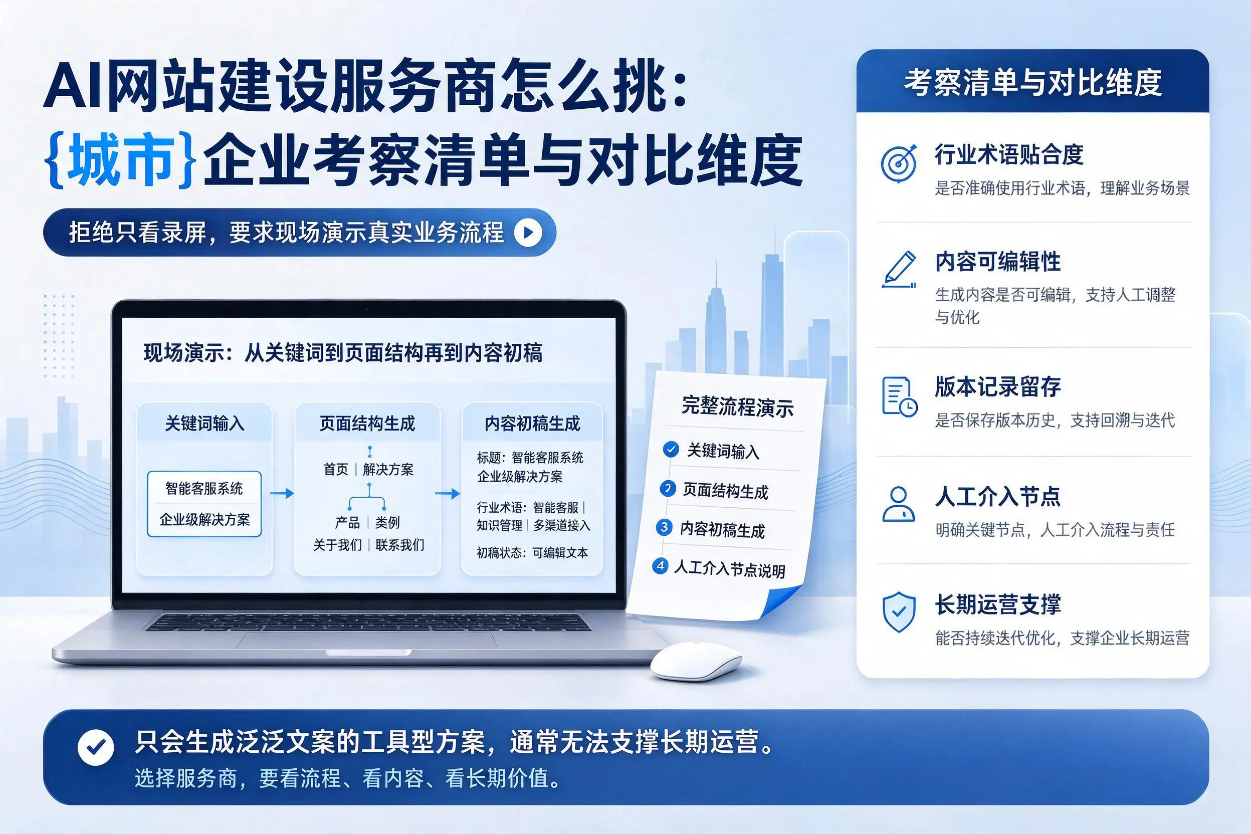 AI网站建设服务商怎么挑：丹东企业考察清单与对比维度