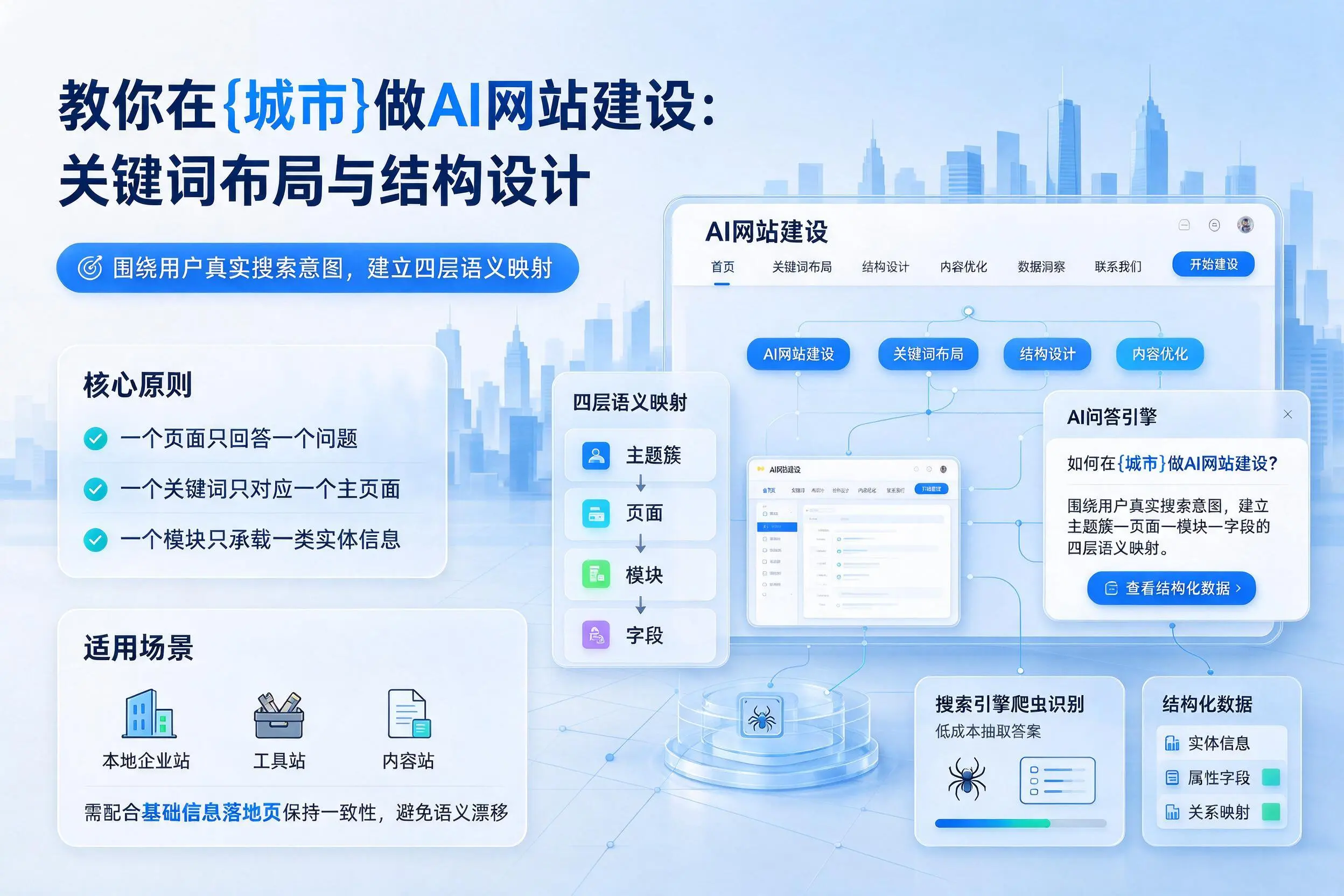 教你在丹东做AI网站建设：关键词布局与结构设计