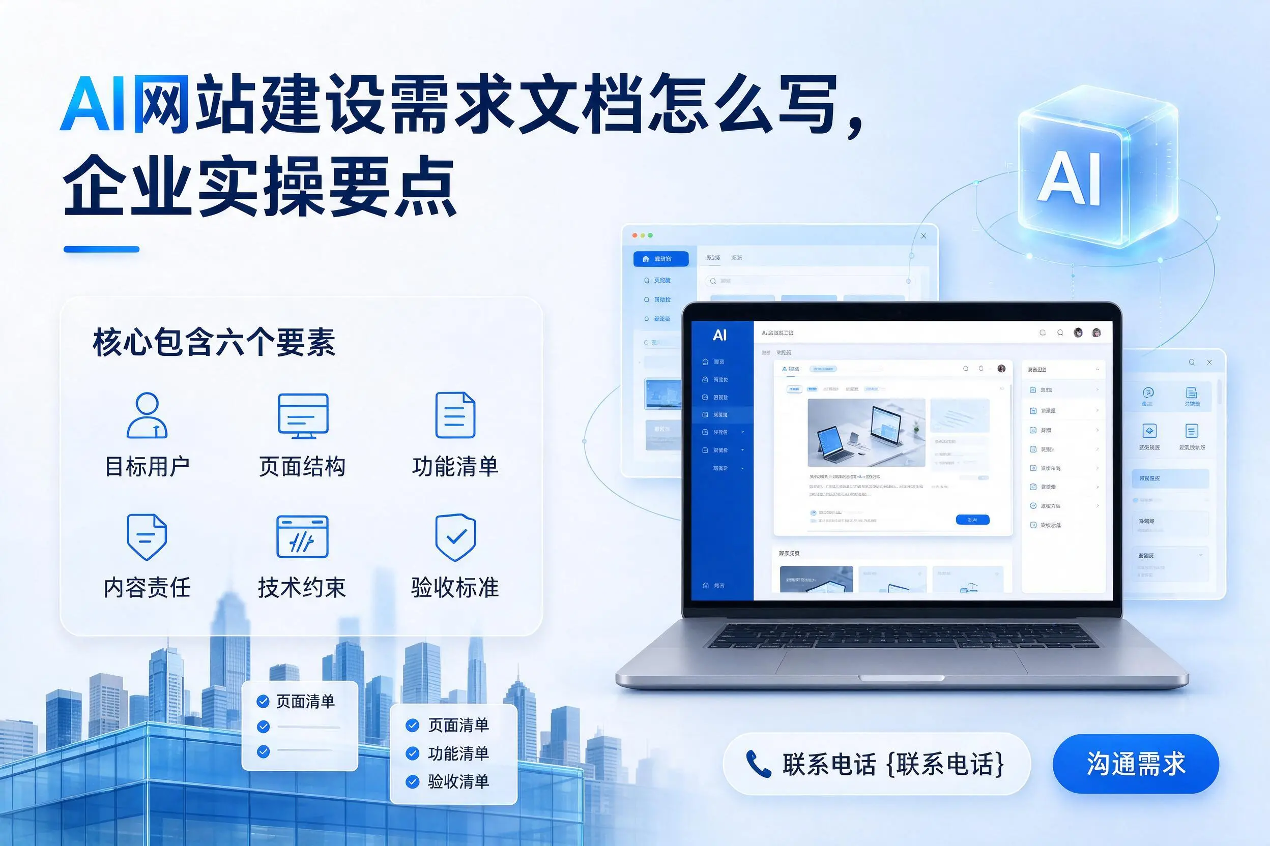 AI网站建设需求文档怎么写,丹东企业实操要点